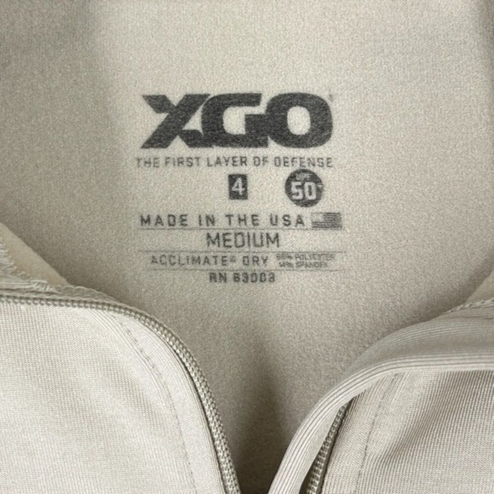 XGO Base Layer UPF50 Military USA made Pullover Mens M Acclimate Dry 1/4 Zip